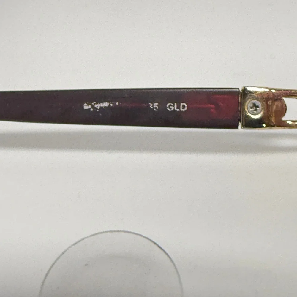 Extreme Lunettes de Killy‎ Gold Half Rim Eyeglasses Frames 35 GLD Burgundy 22813